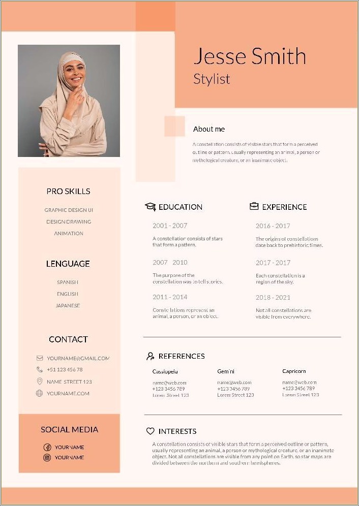 Acting Resume Free Template With Photo