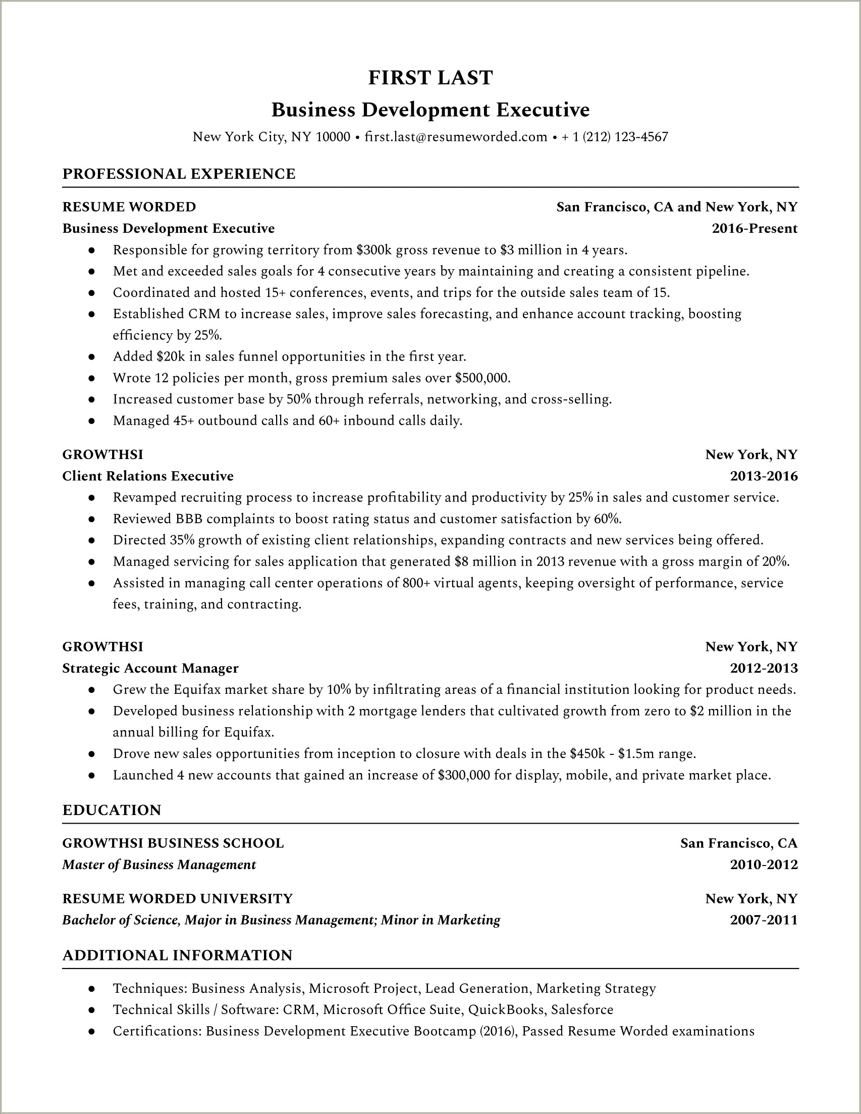 Action Verbs For Business Development Manager Resumes