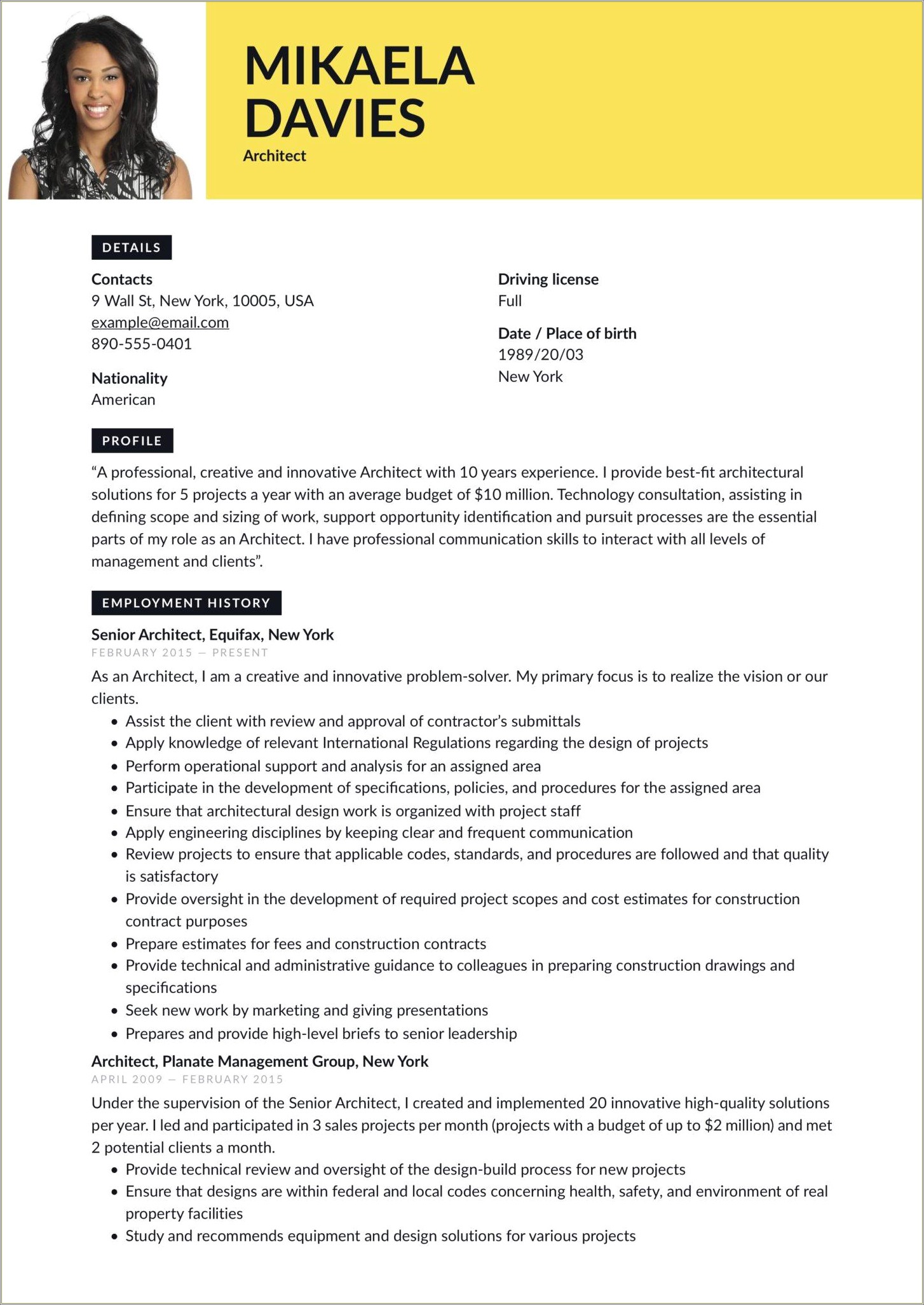 Action Words For An Architecture Resume