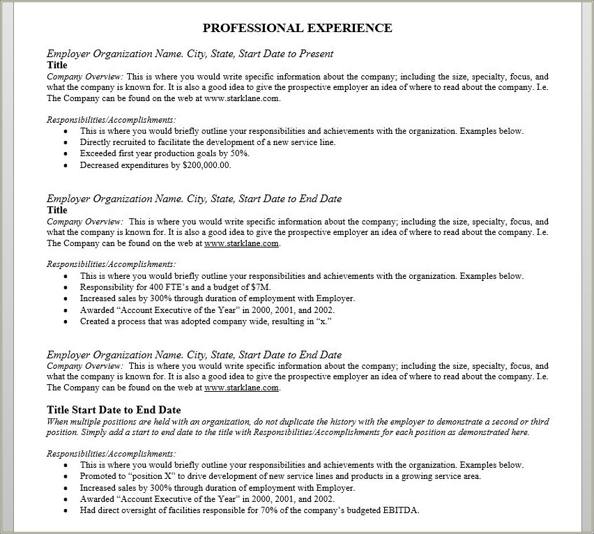 Adding Additional Information For Job Desired On Resume