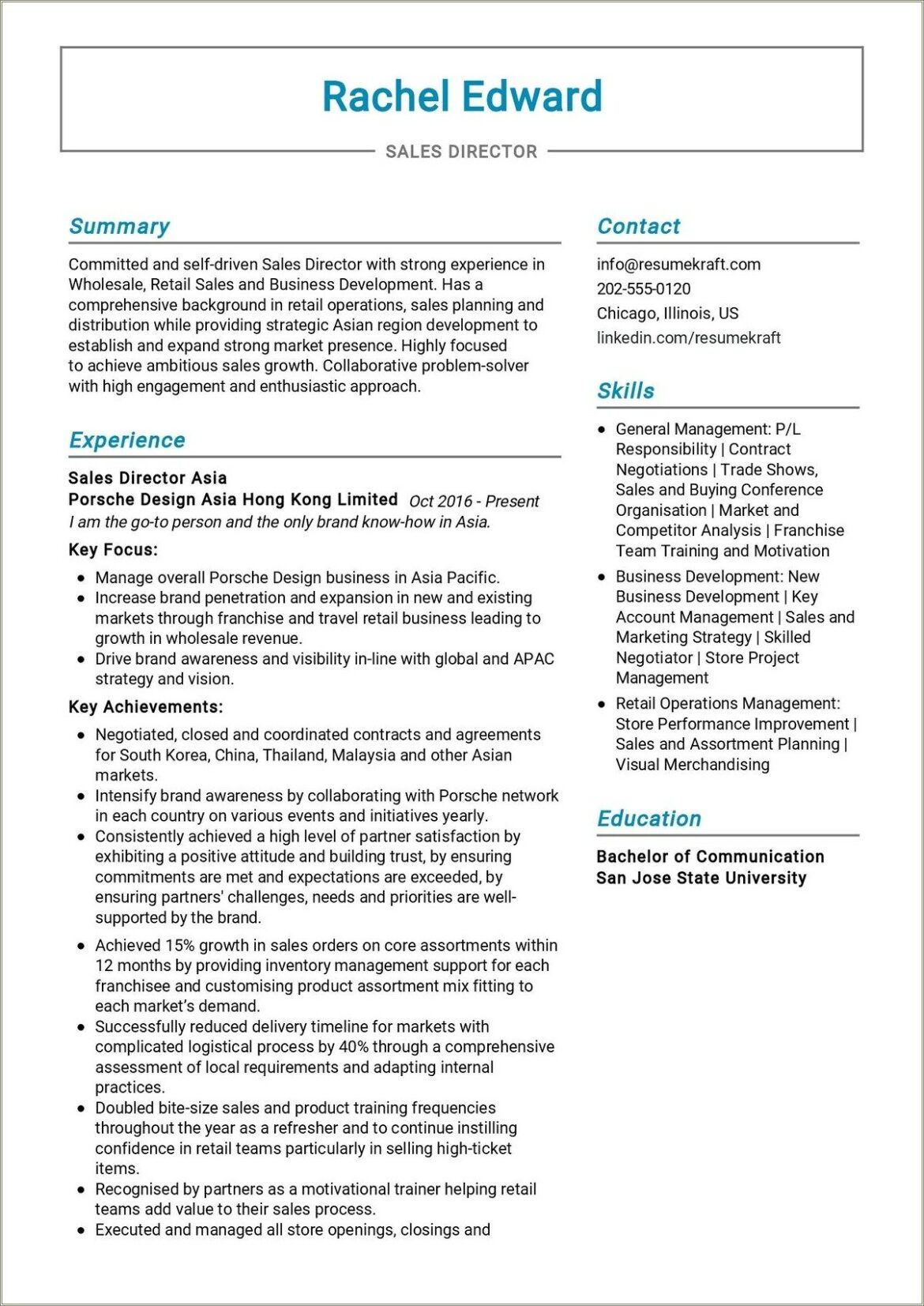 Additional Skills For Sales Manager Resume