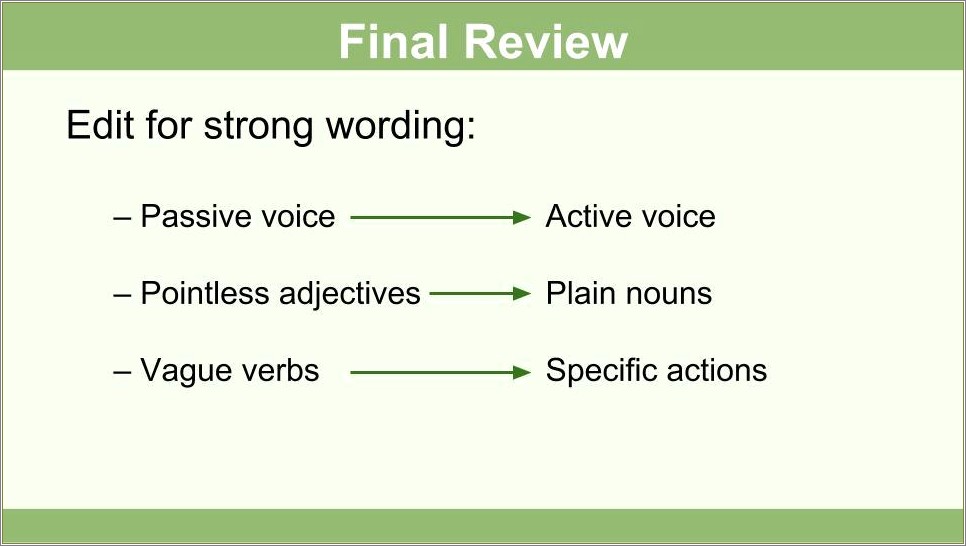 Adjectives For A Resume Cover Letter