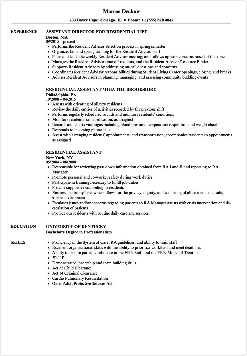 Administrative Assistant For Counseling Center Job Duties Resume