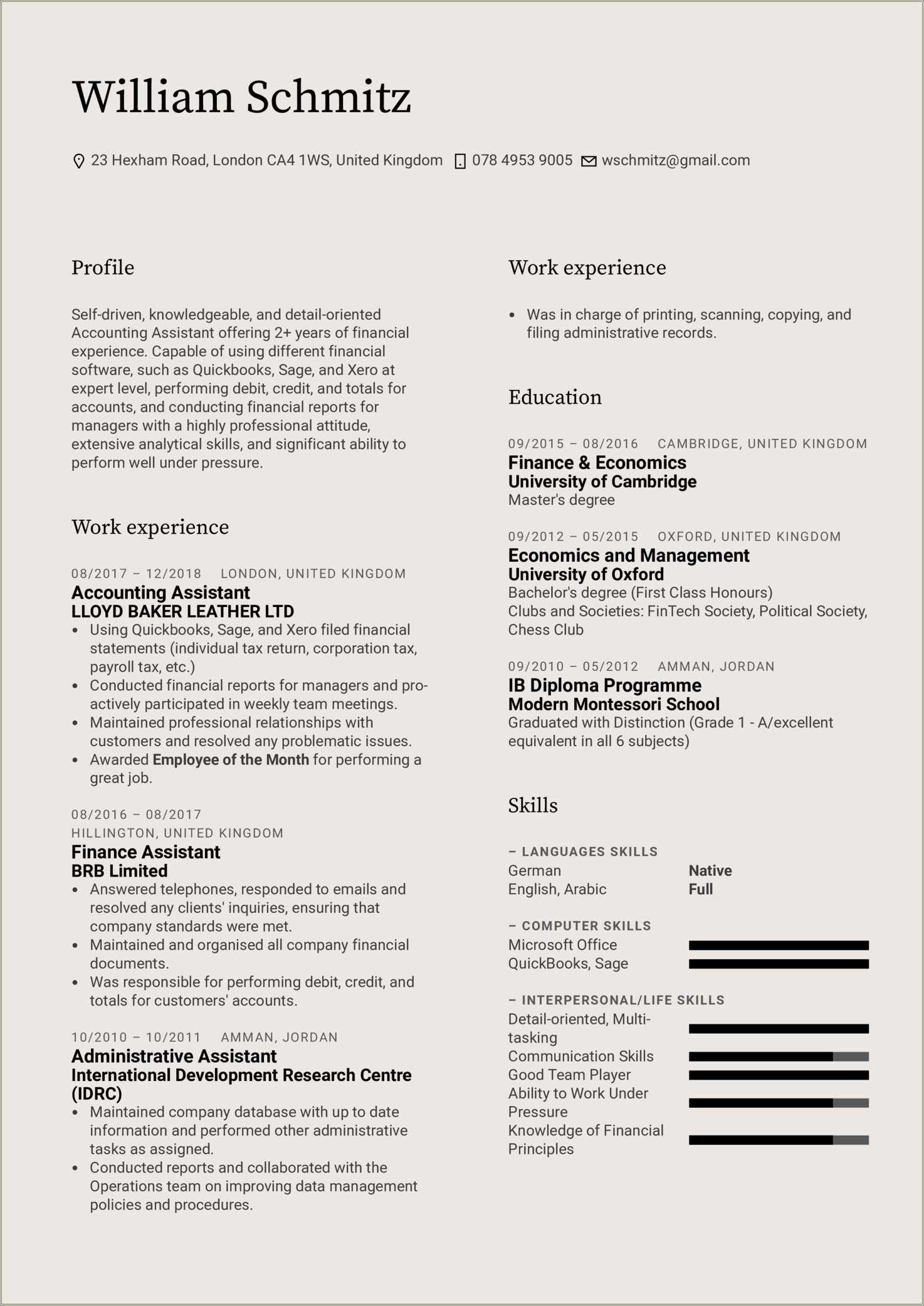 Administrative Assistant Skill On A Resume