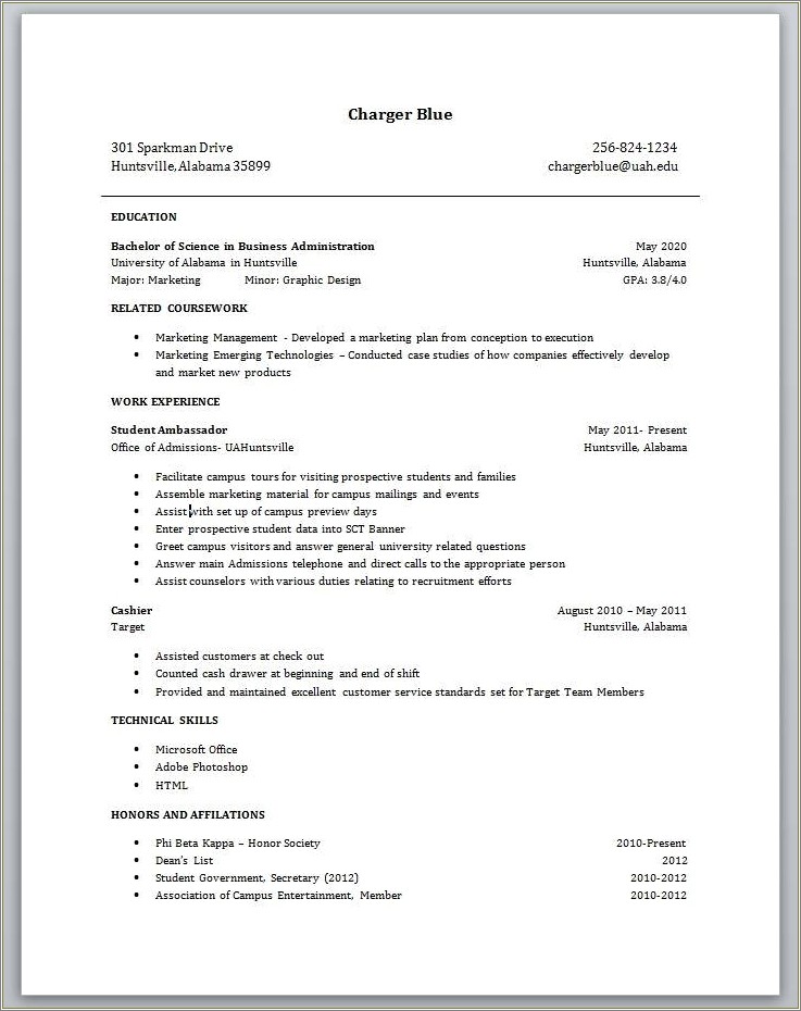 Admissions Assistant Resume No Work Experience
