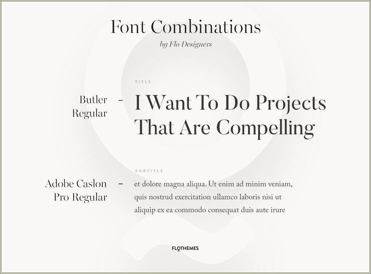 Adobe Calson Pro Good Font For Resume