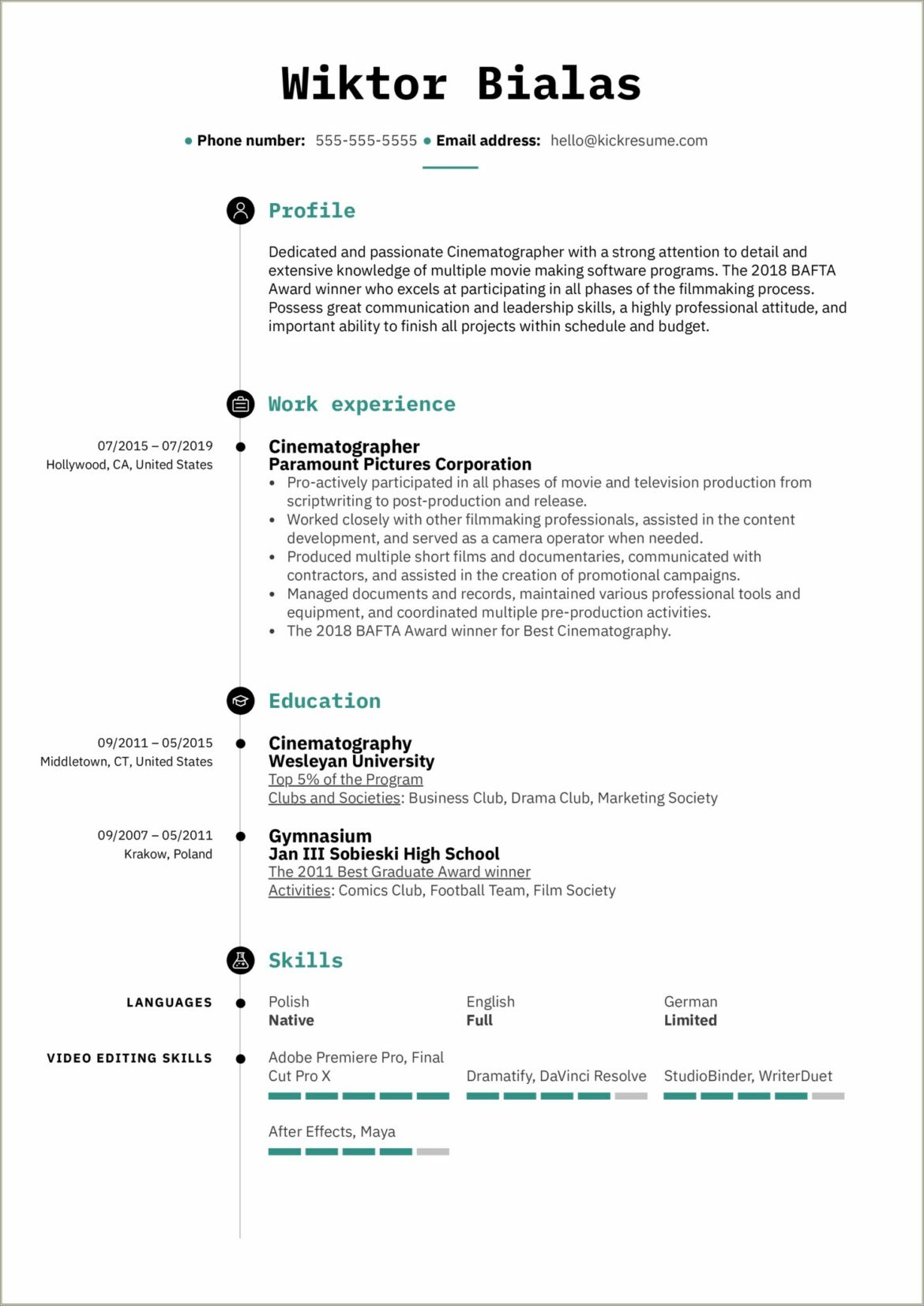 After Effects Resume Template Free Download