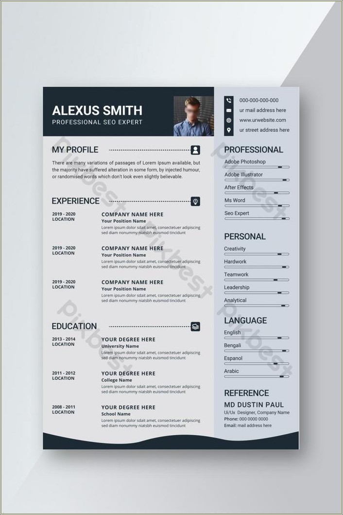 After Effects Resume Templates Free Download