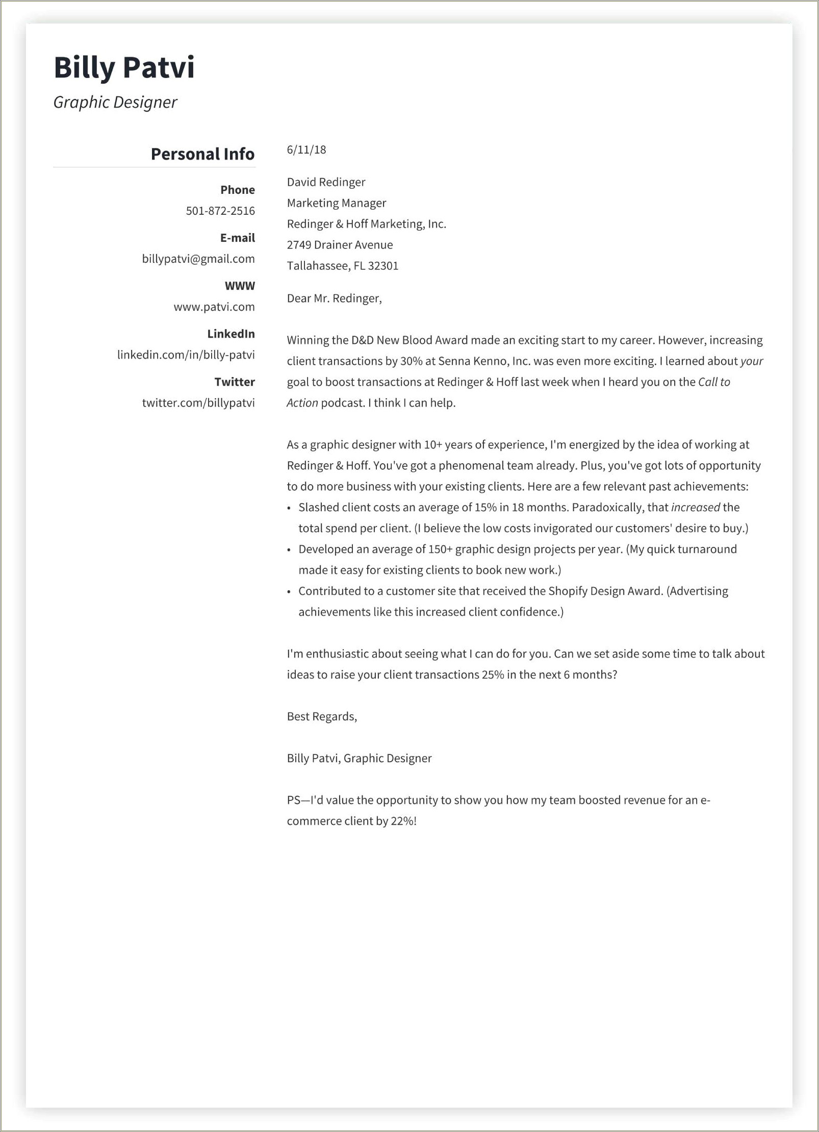 Always Send Cover Letter With Resume