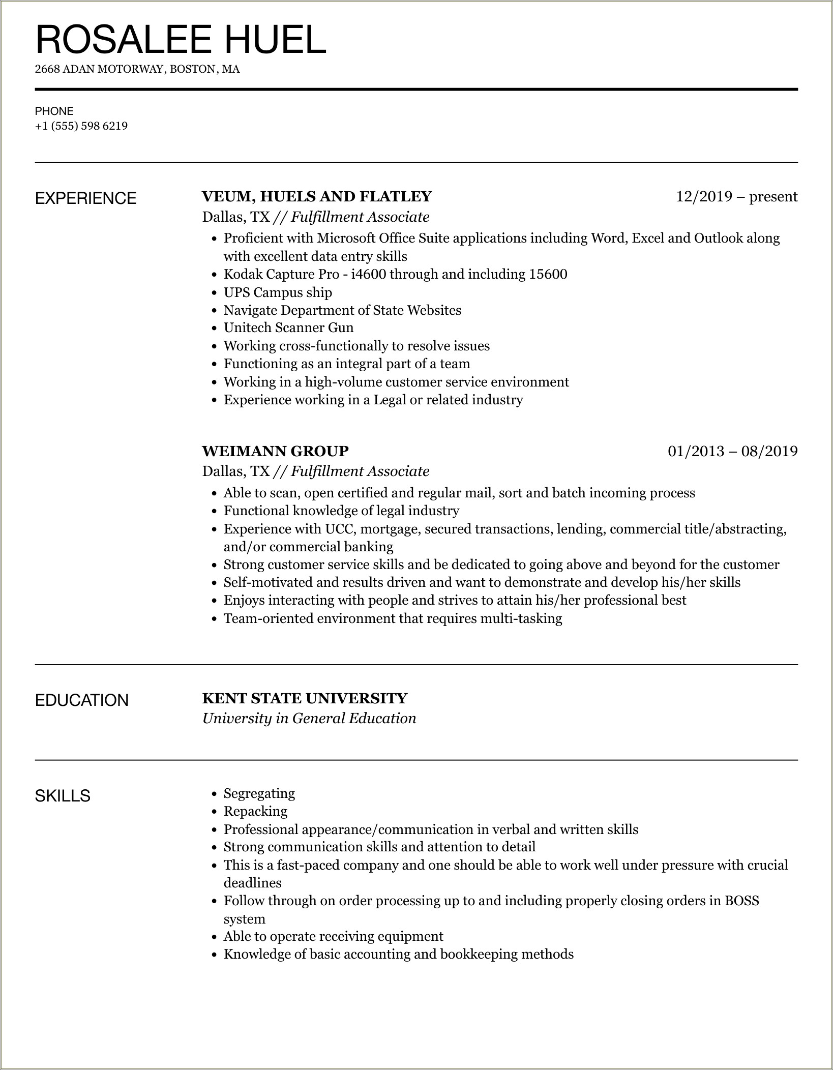 Amazon Picker Job Description For Resume