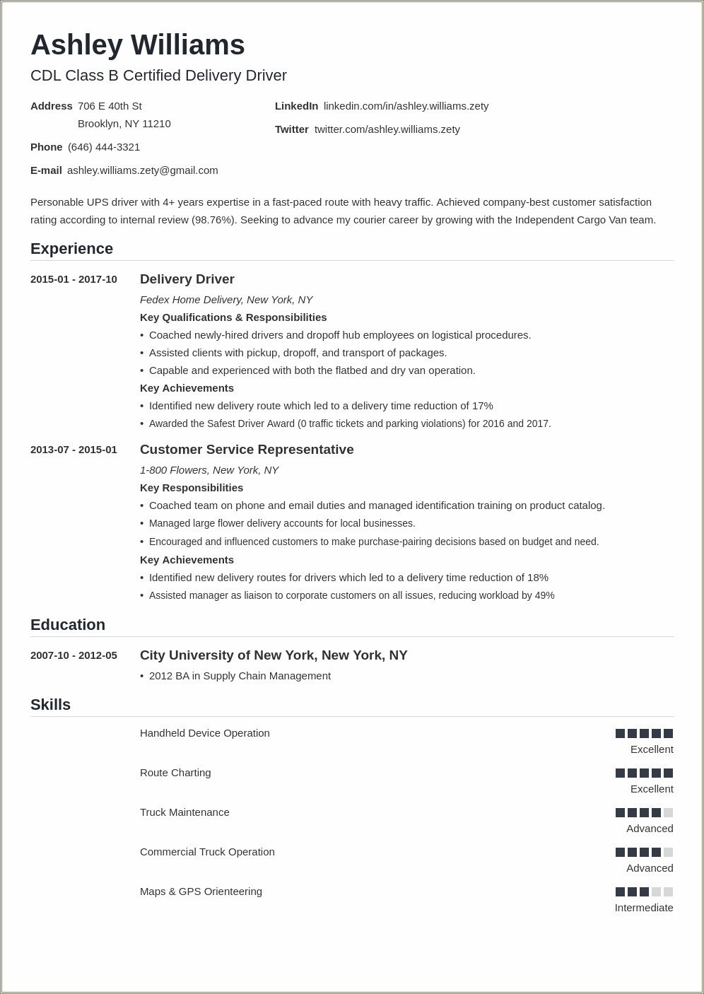 Amazon Sortation Experience In A Resume