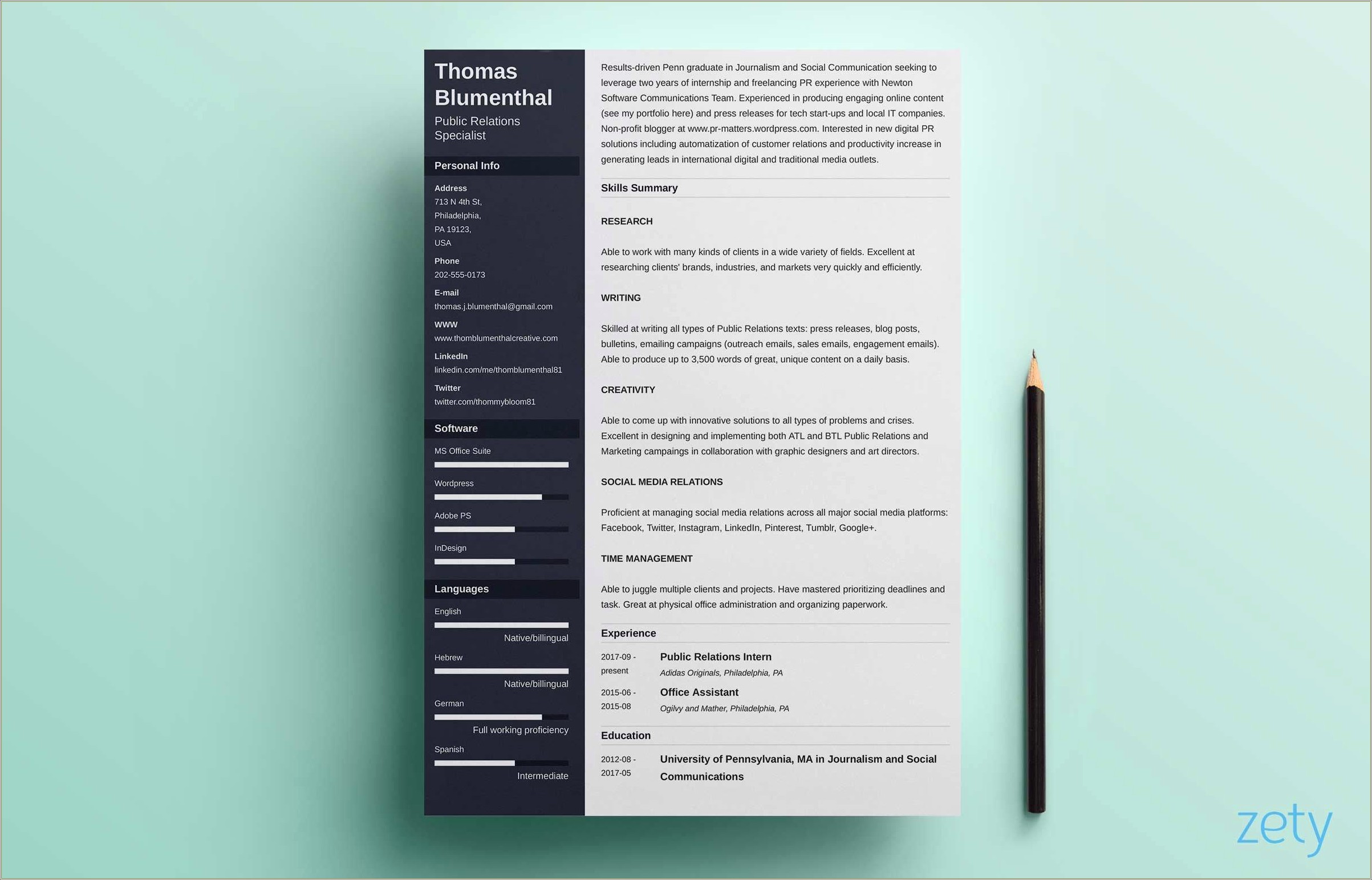 An Example Of A Functional Resume