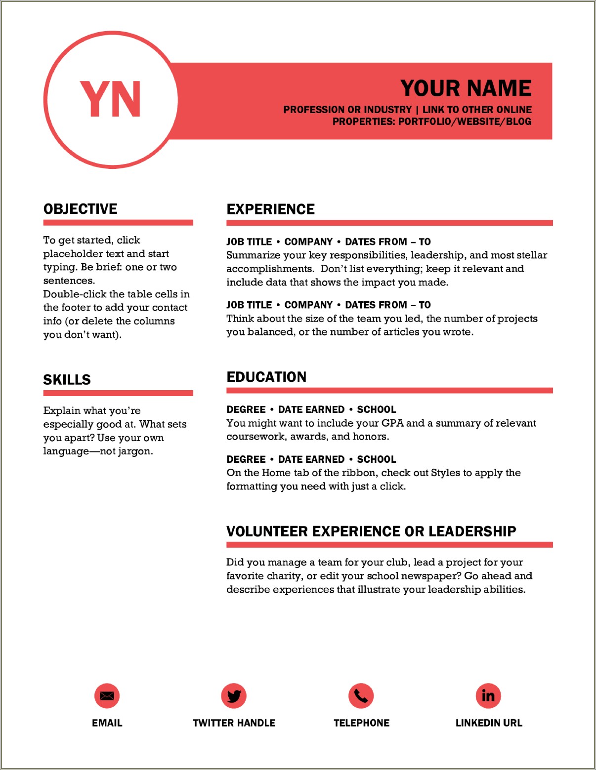 An Example Of A High School Student Resume