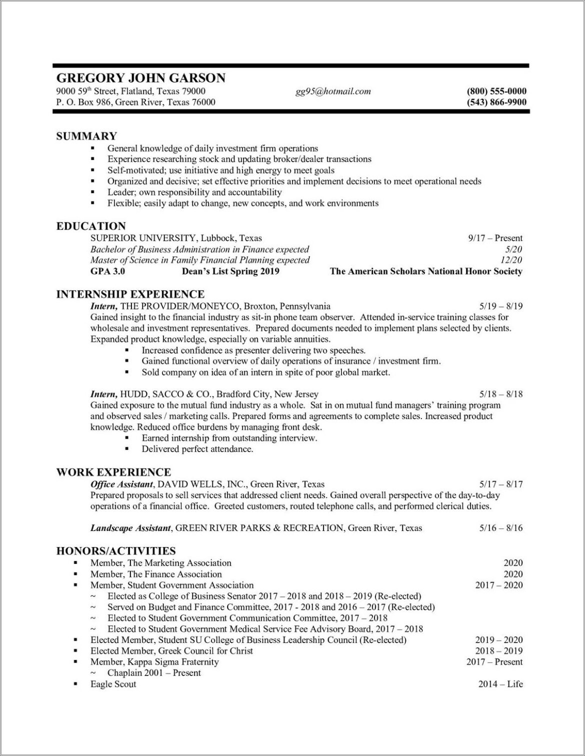 An Example Resume Of Trainer For Loan Company