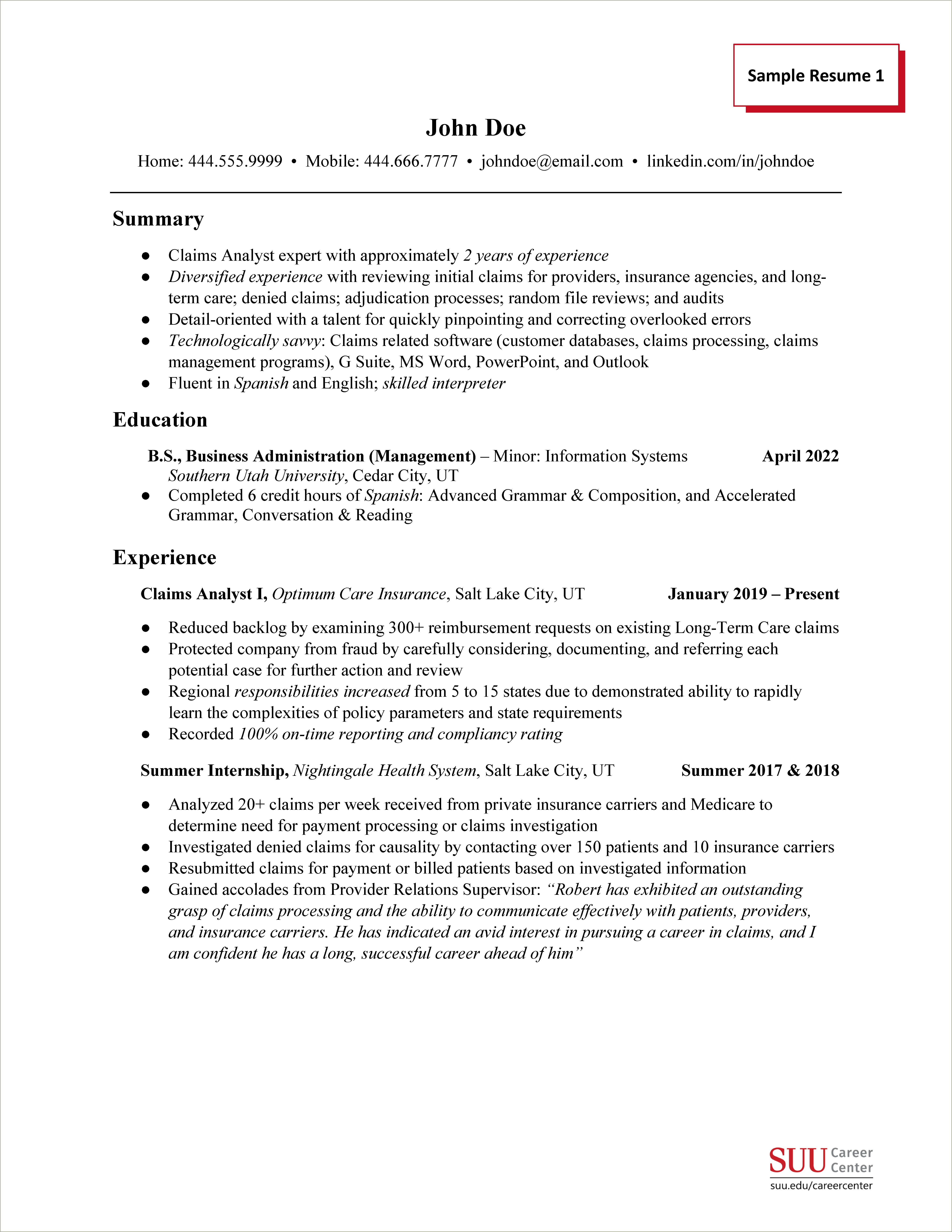 Anderson School Of Management Resume Cover Letter