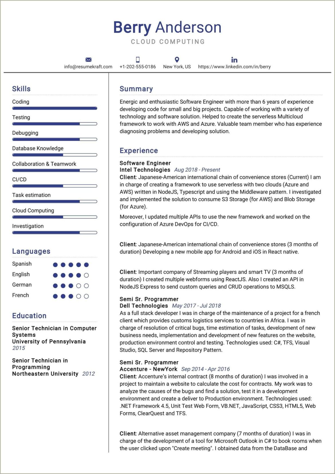 Angular Developer Worked On Google Cloud Resume