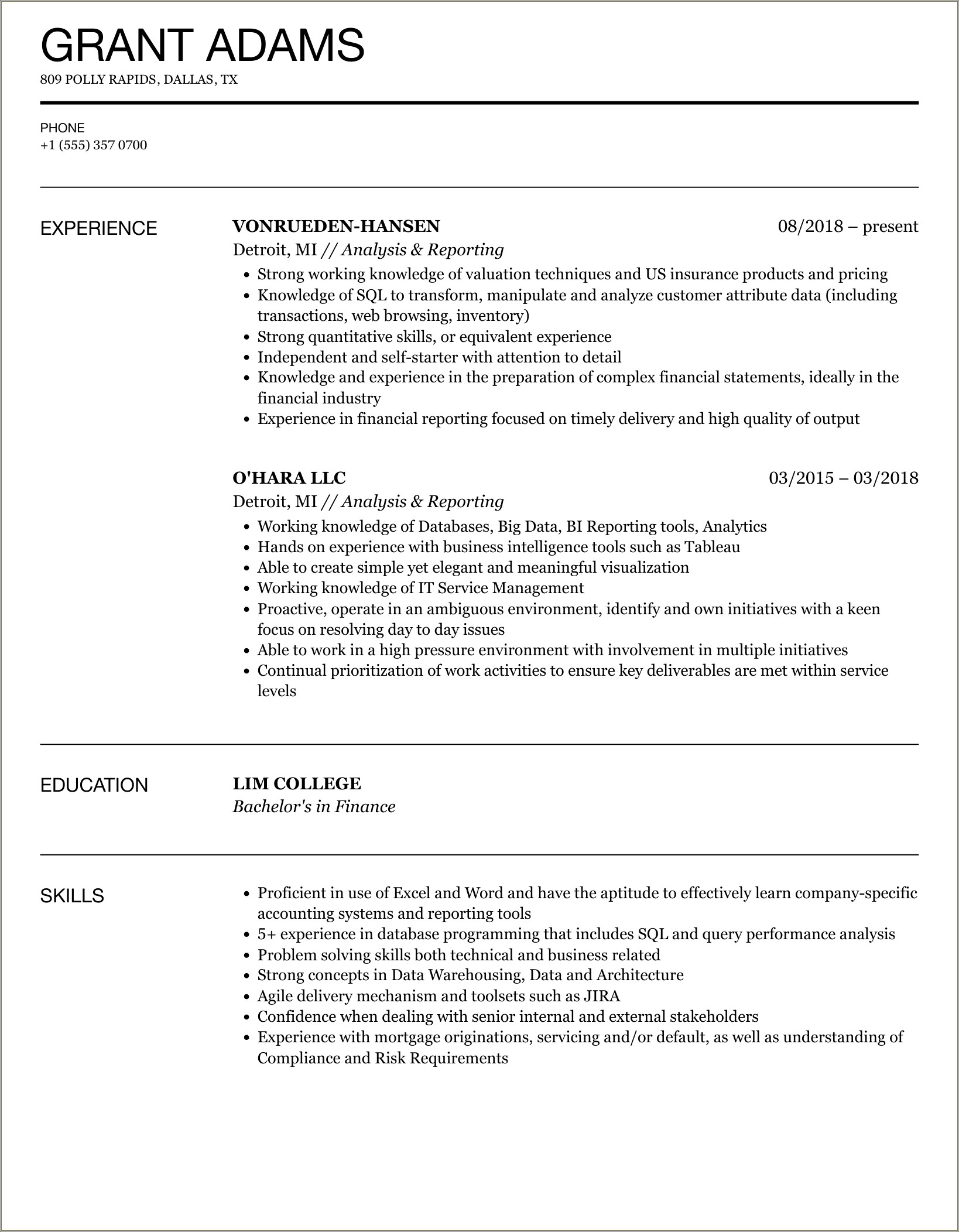 Another Word For Analyze On Resume