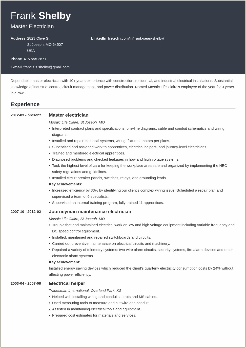 Another Word For Experience For Resume
