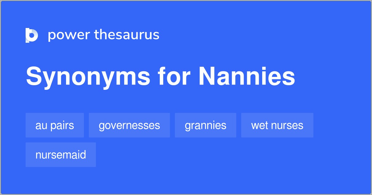 Another Word For Nanny On Resume