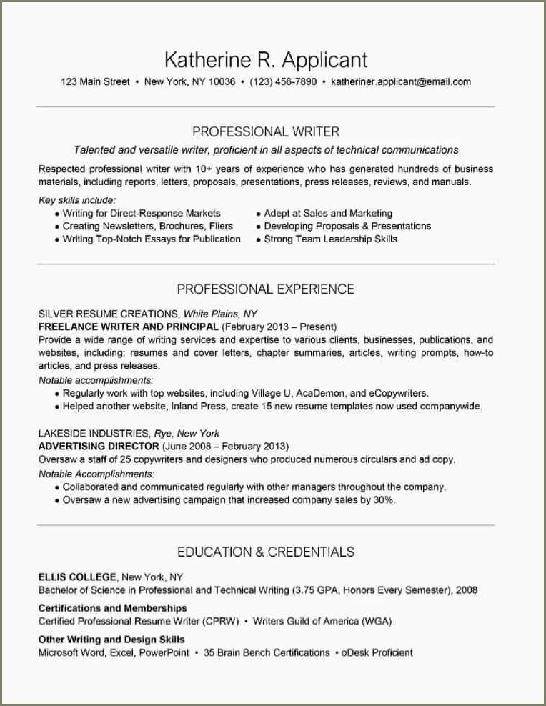 Another Word For Sales On Resume