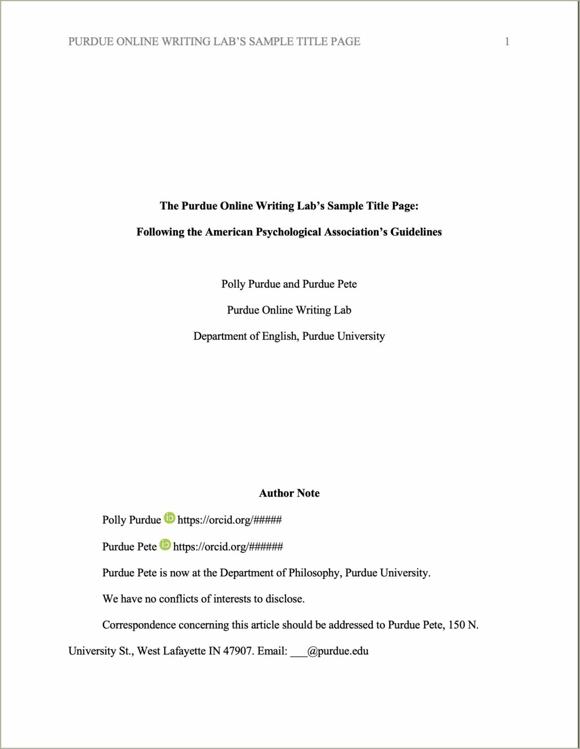 Apa Format Title Page Job Resume