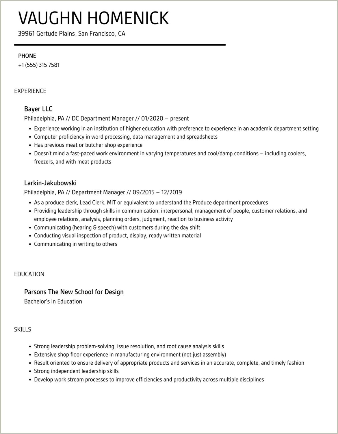 Applications Department Manager Job Objectives For Resumes