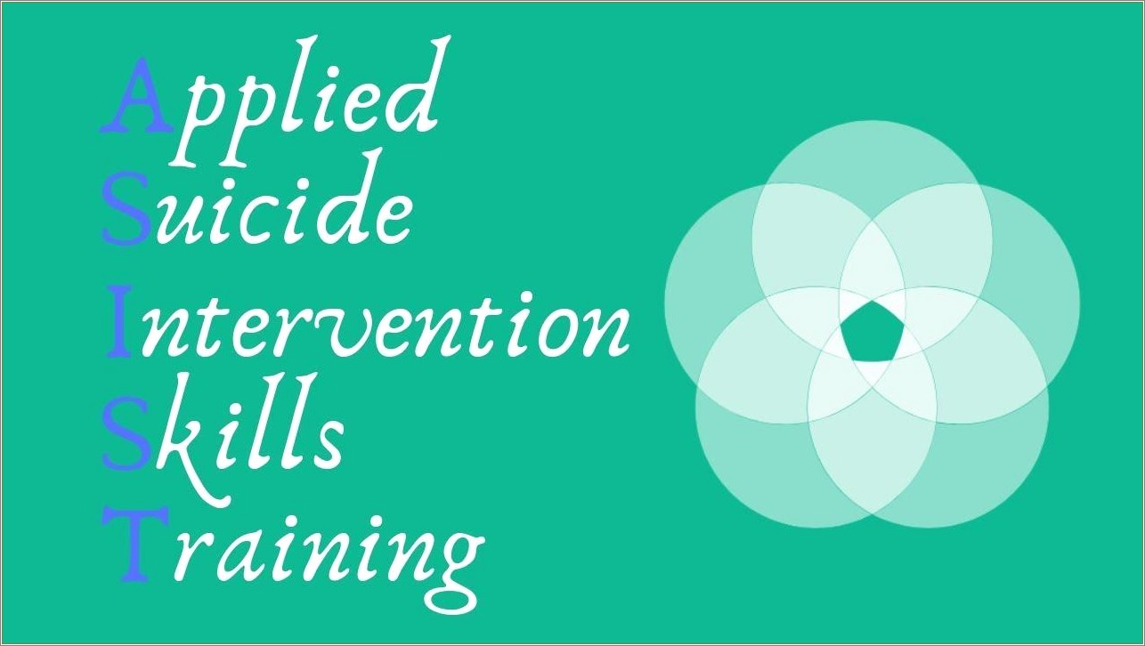 Applied Suicide Intervention Skills Training Resume