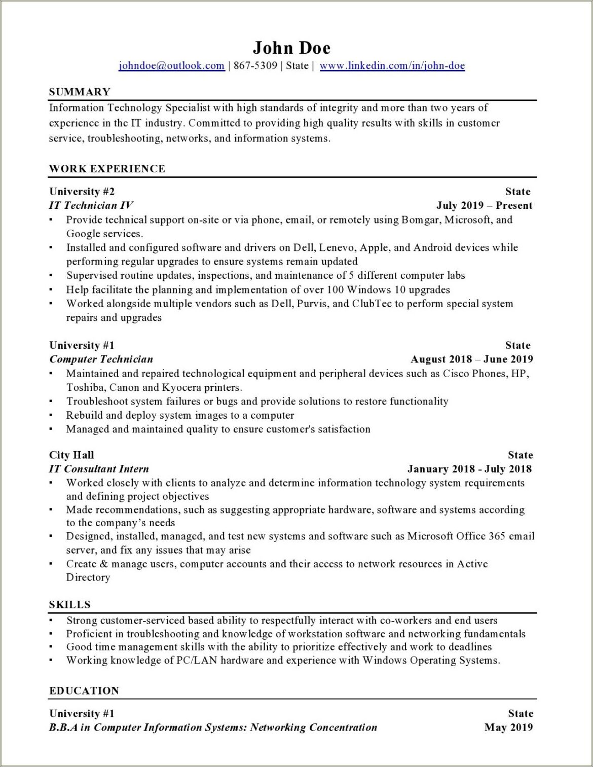 Applying For A Dispensary Job Resume