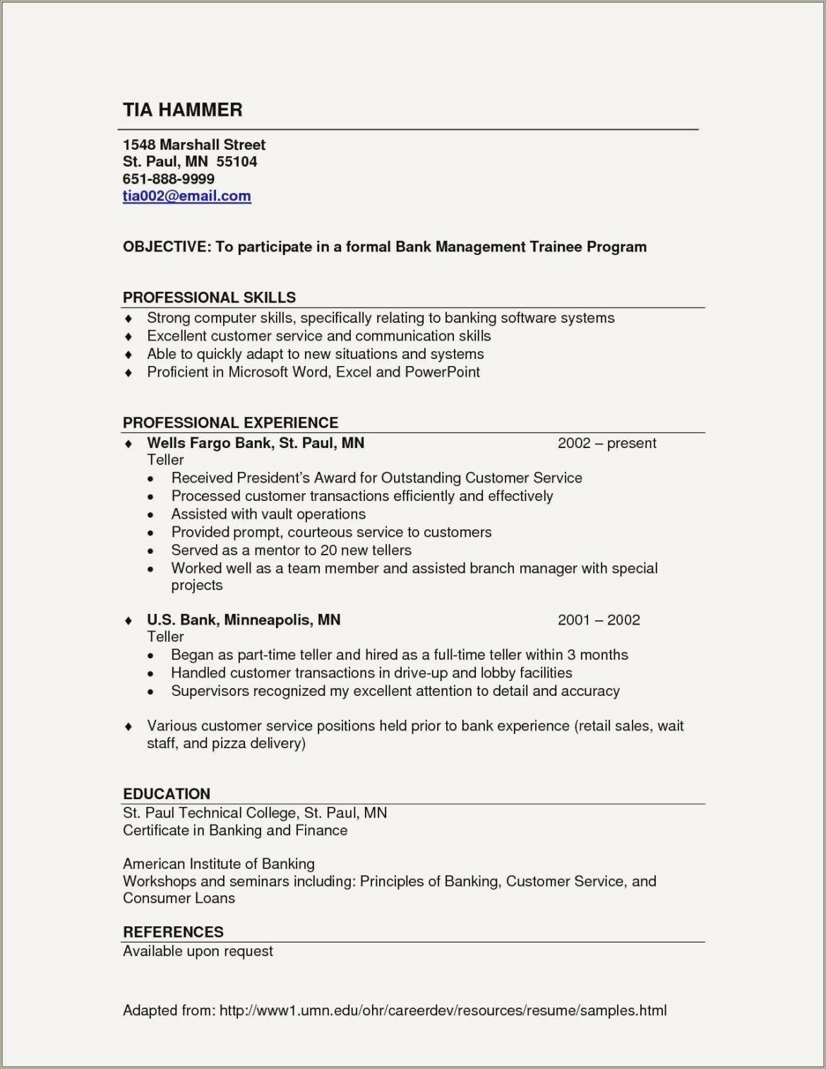 Are College Courses Skills For Resume