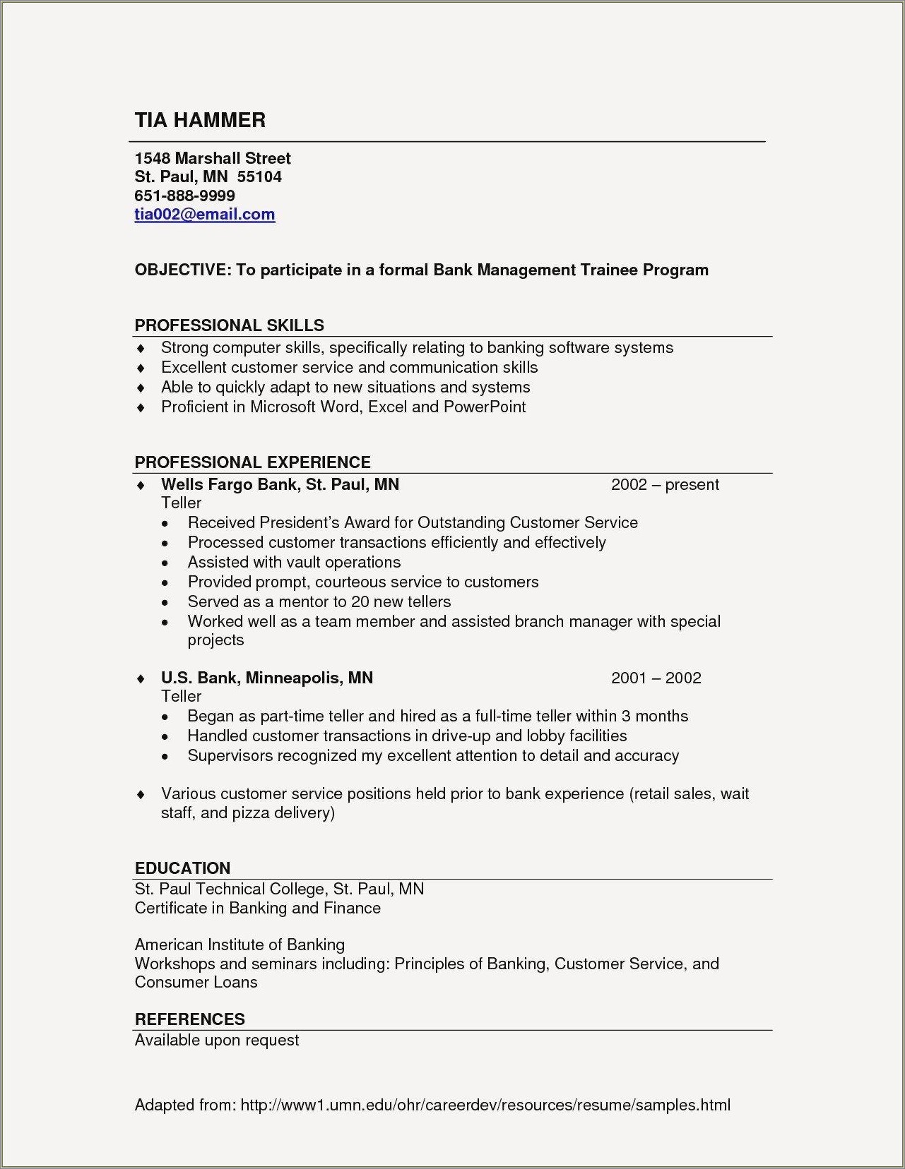 Are College Courses Skills For Resume