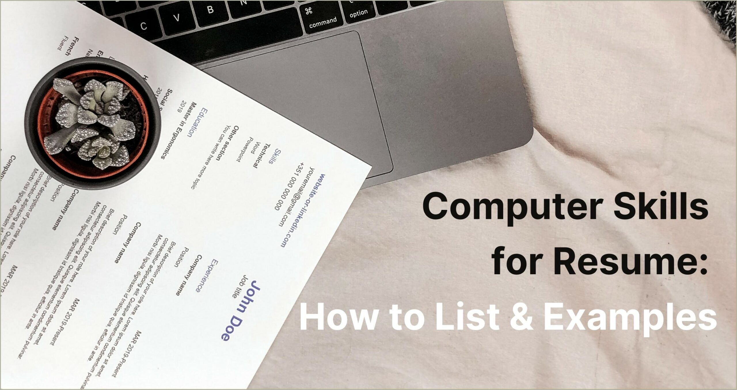 Arrange Computer Skills On A Resume Example