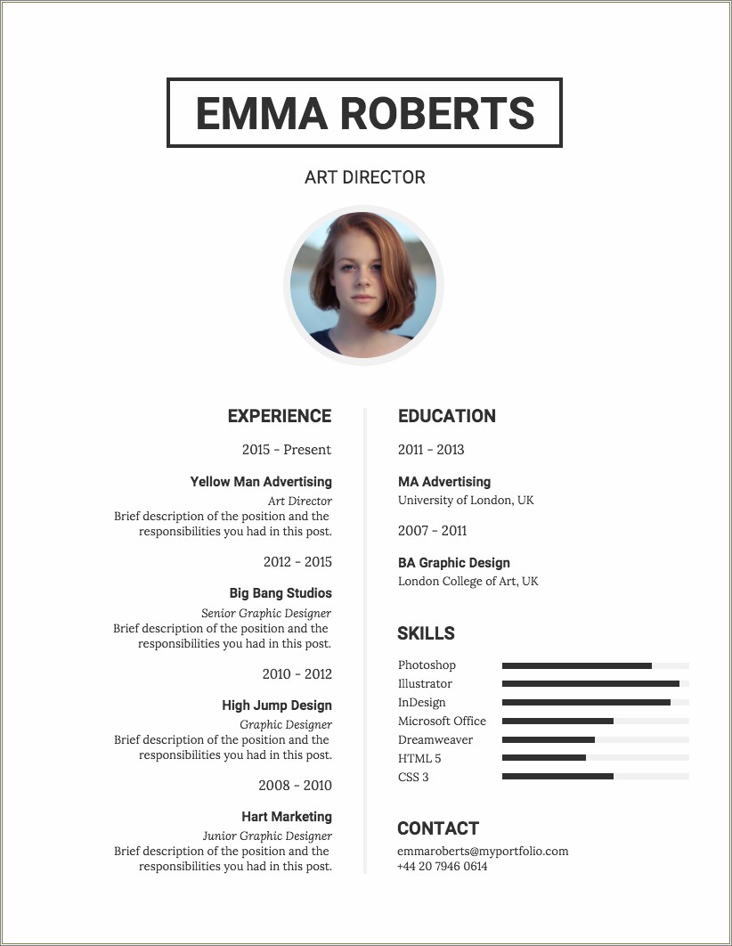 Art Center And Theater Director Sample Resume
