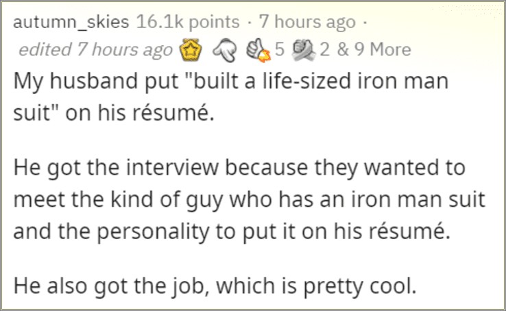 Askreddit Things To Put On Resume