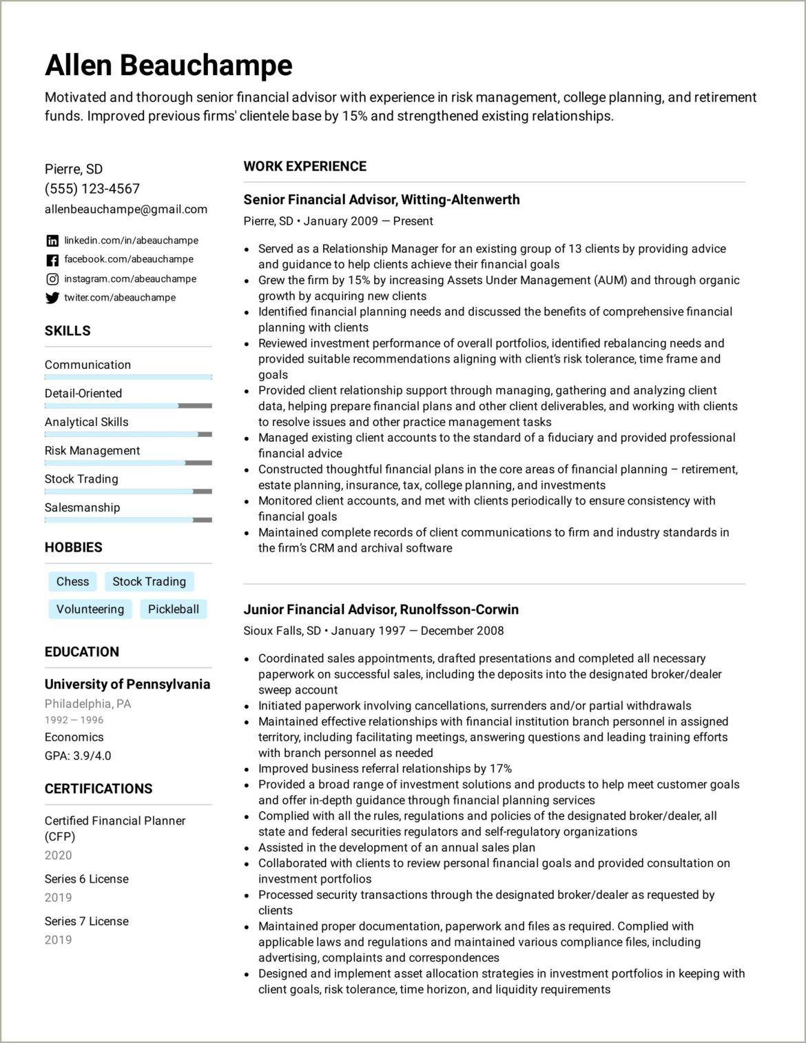 Asset Protection Best Buy Resume Example