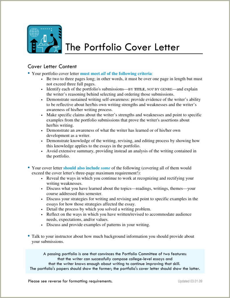 Assignment 1 Cover Letter Resume And Portfolio