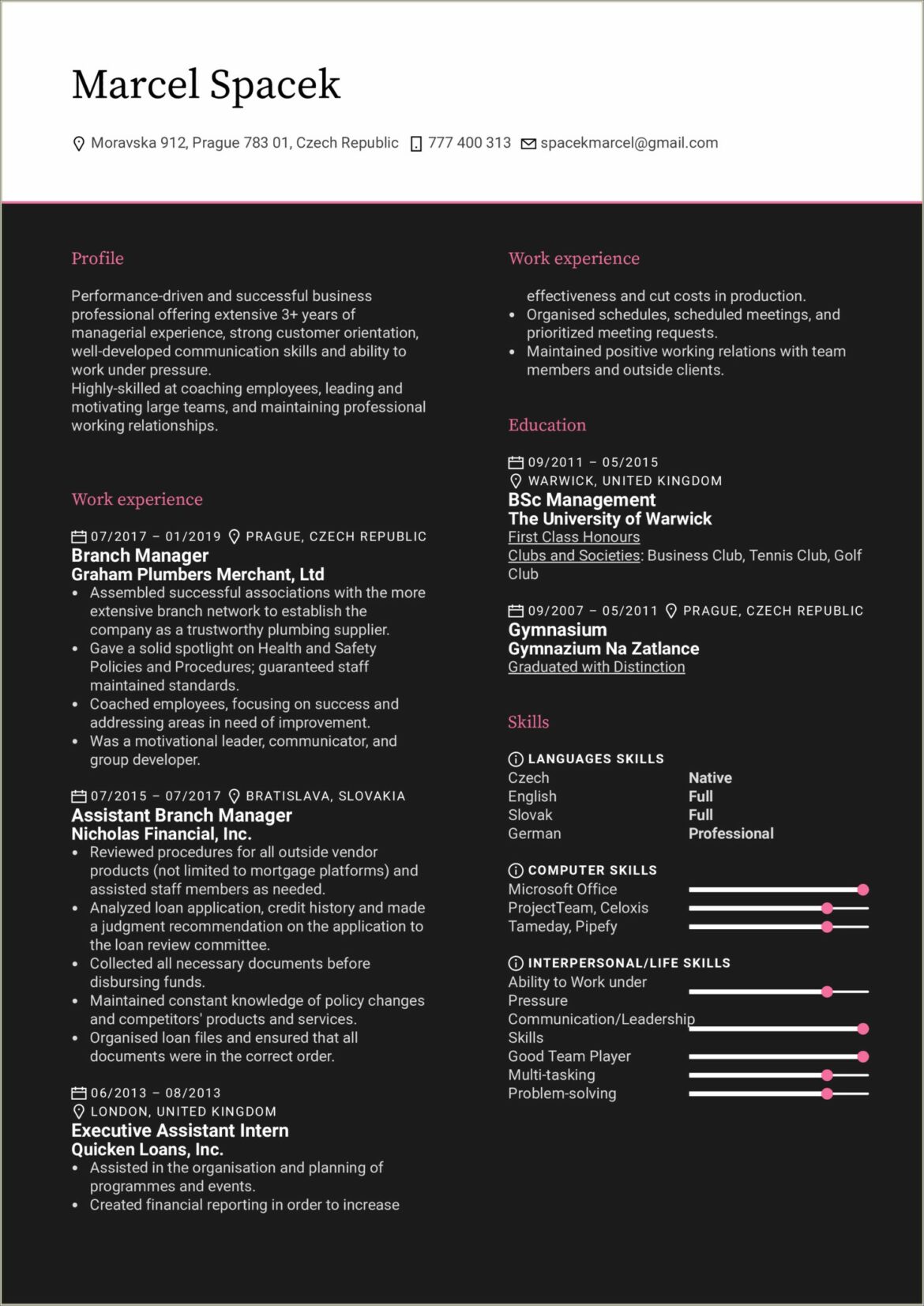 Assistant Branch Manager Ii Resume Samples