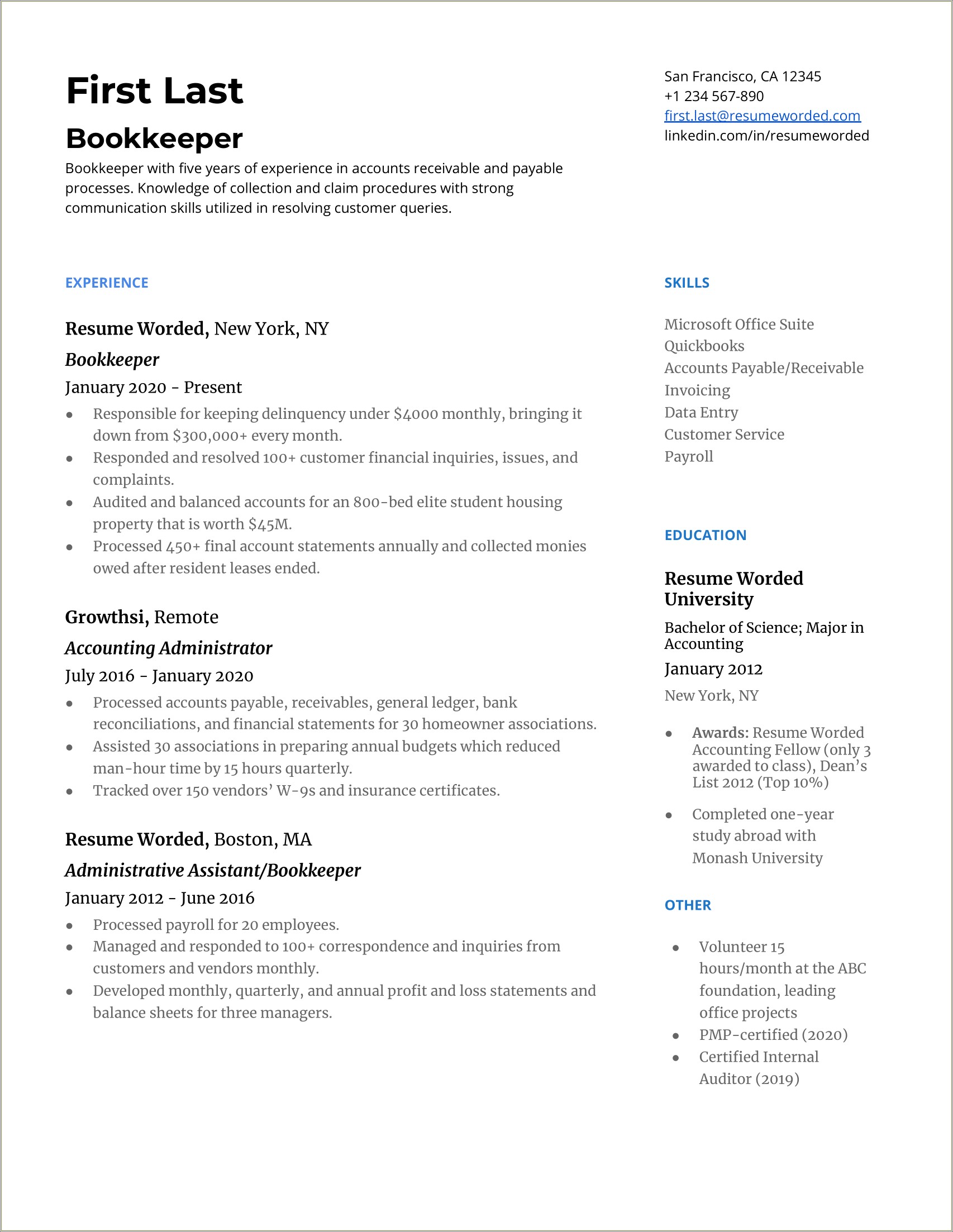 Assistant Manager Resume Pdf For Finance