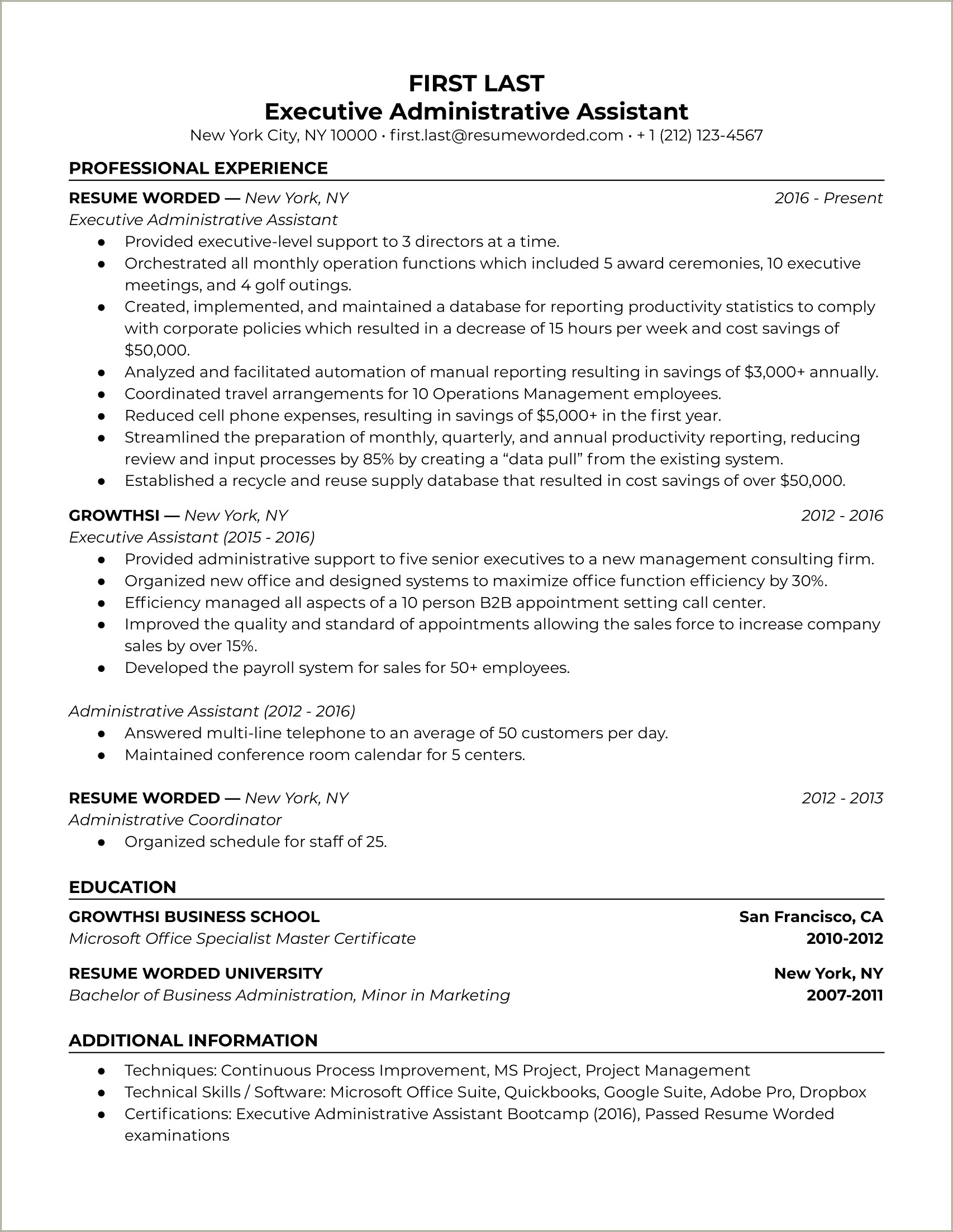 Assistant Skills In Orgnization On Resume