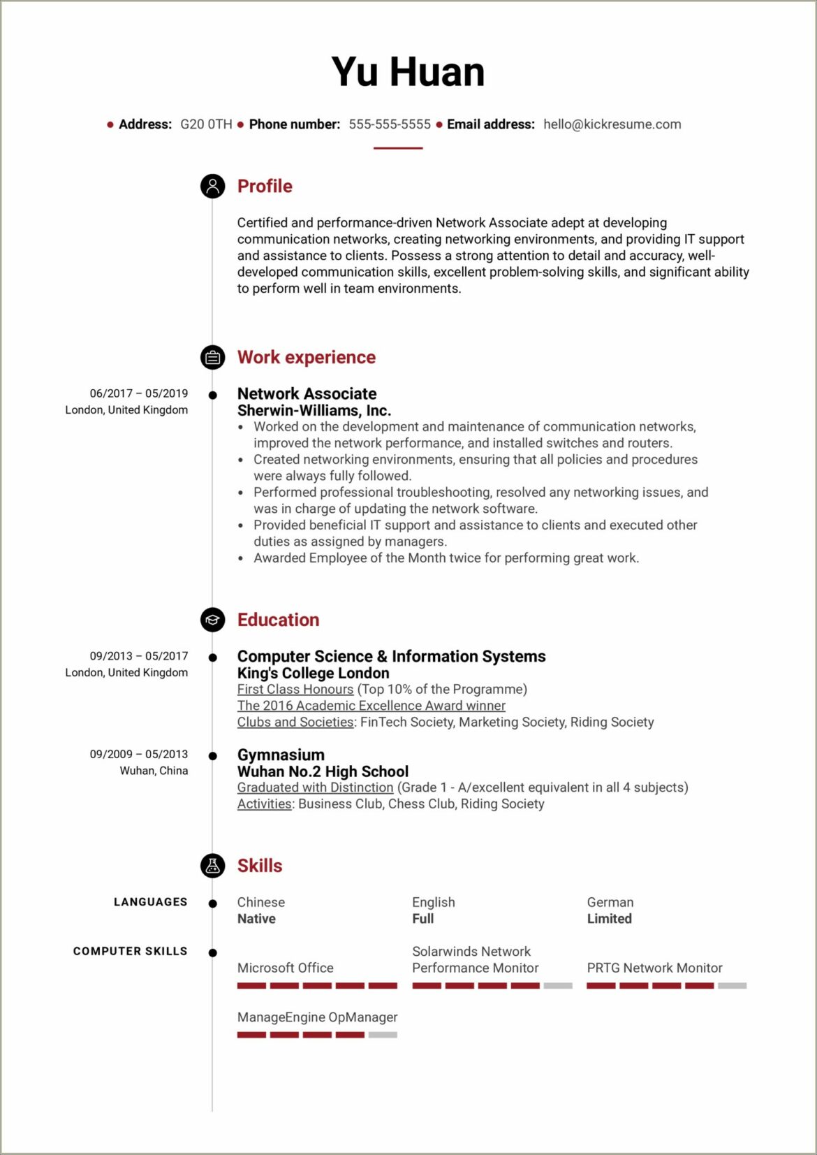 Associate In Computer Technology Resume Sample