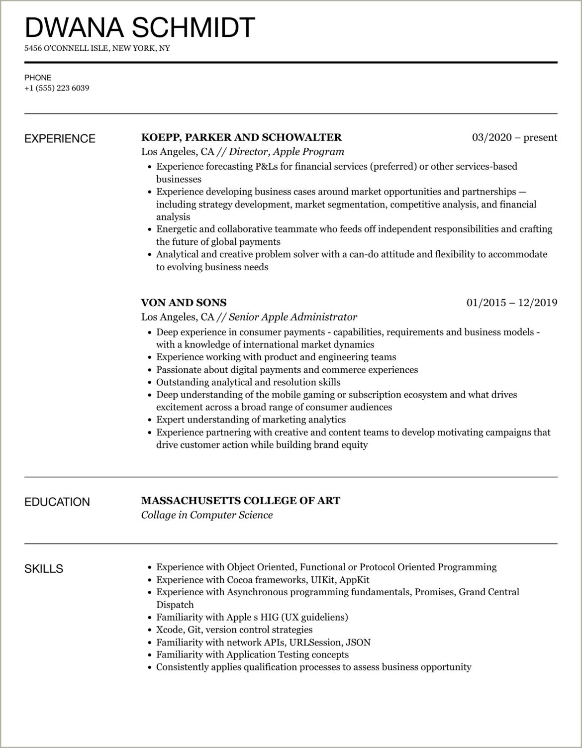 At&t Fiber Skills For Resume