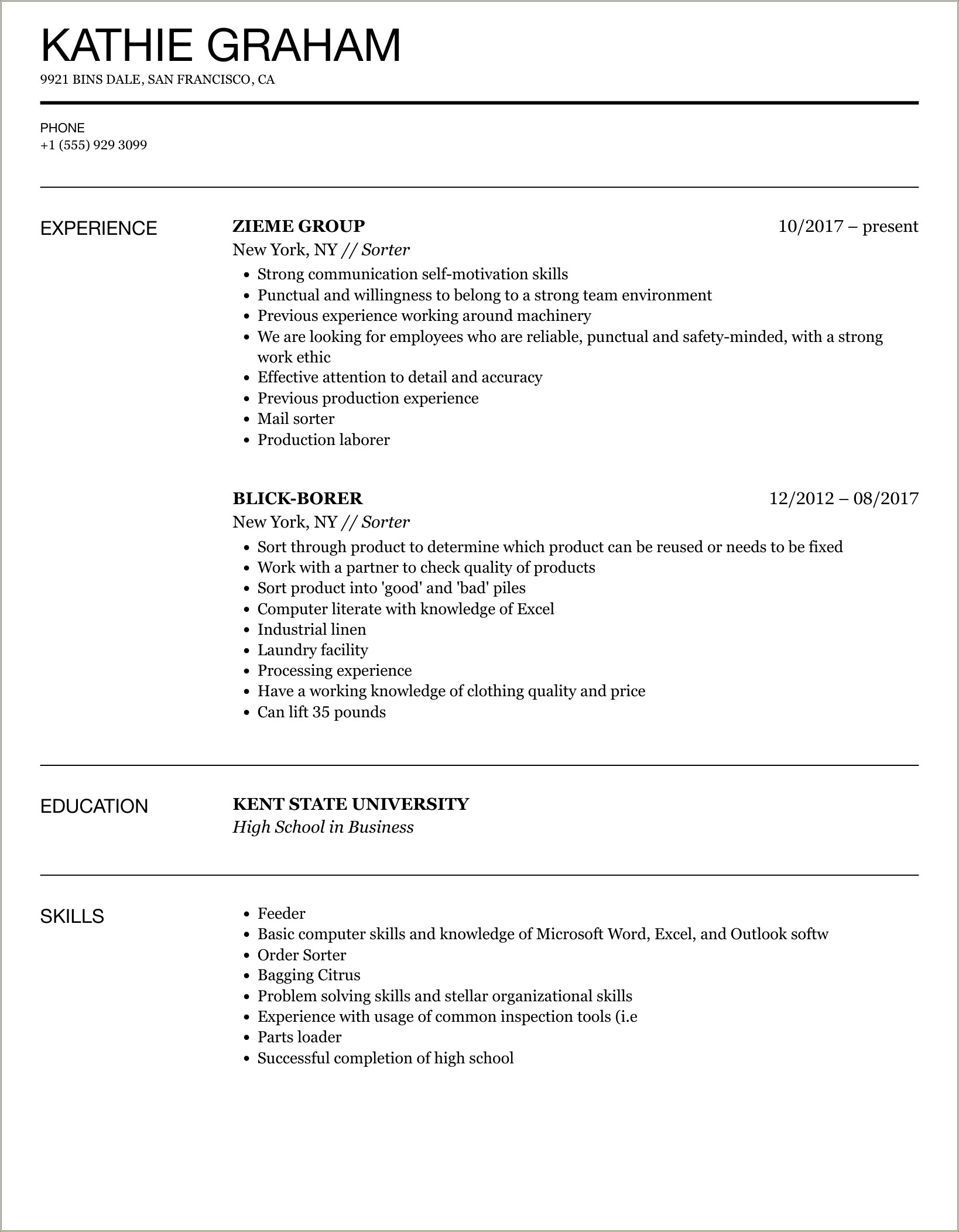 Attention To Detail Skill On Resume