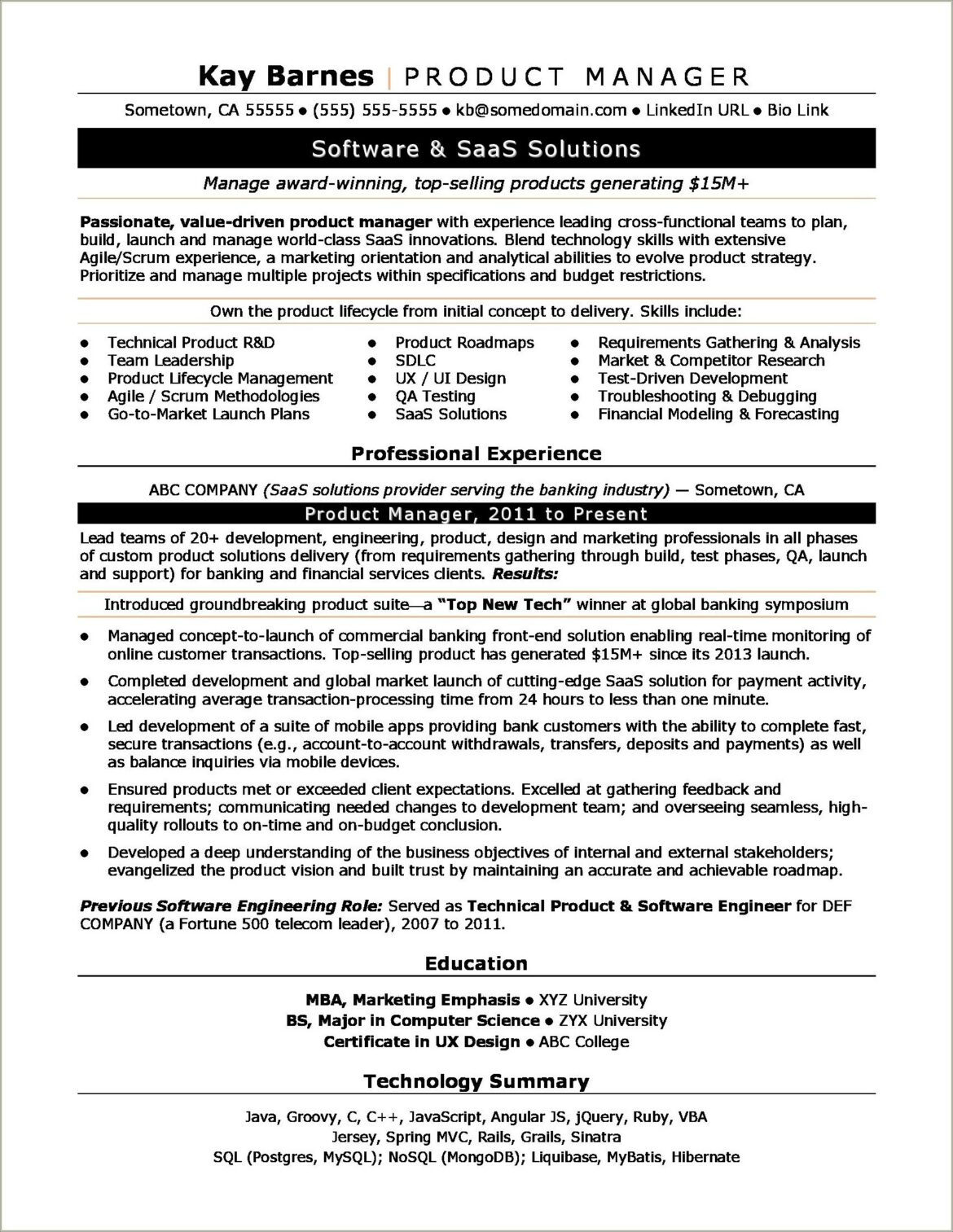 Auto Finance Manager Job Skills Resume