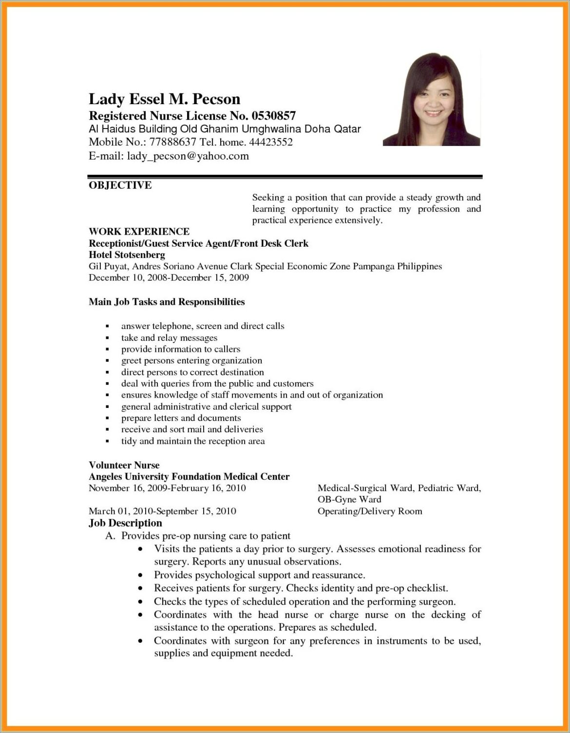 Auto Title Clerk Resume Job Description