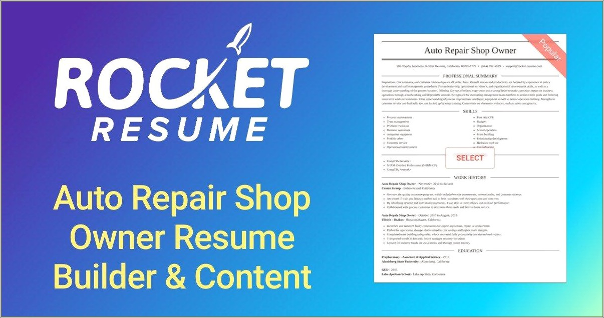 Automotive Tire Store Manager Resume Examples