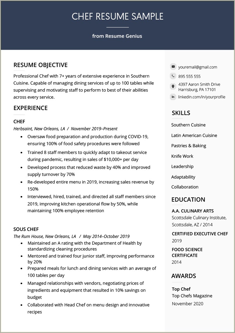Awards And Achievements In Resume Examples Pdf