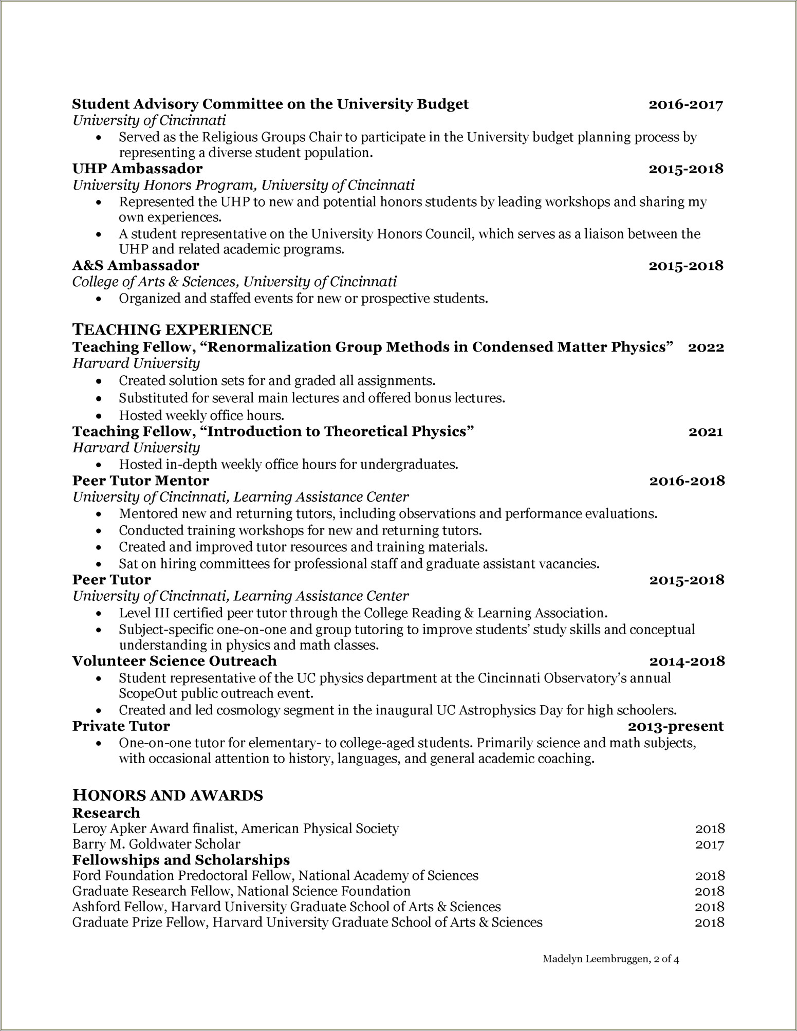 Awards That Look Good On A Harvard Resume