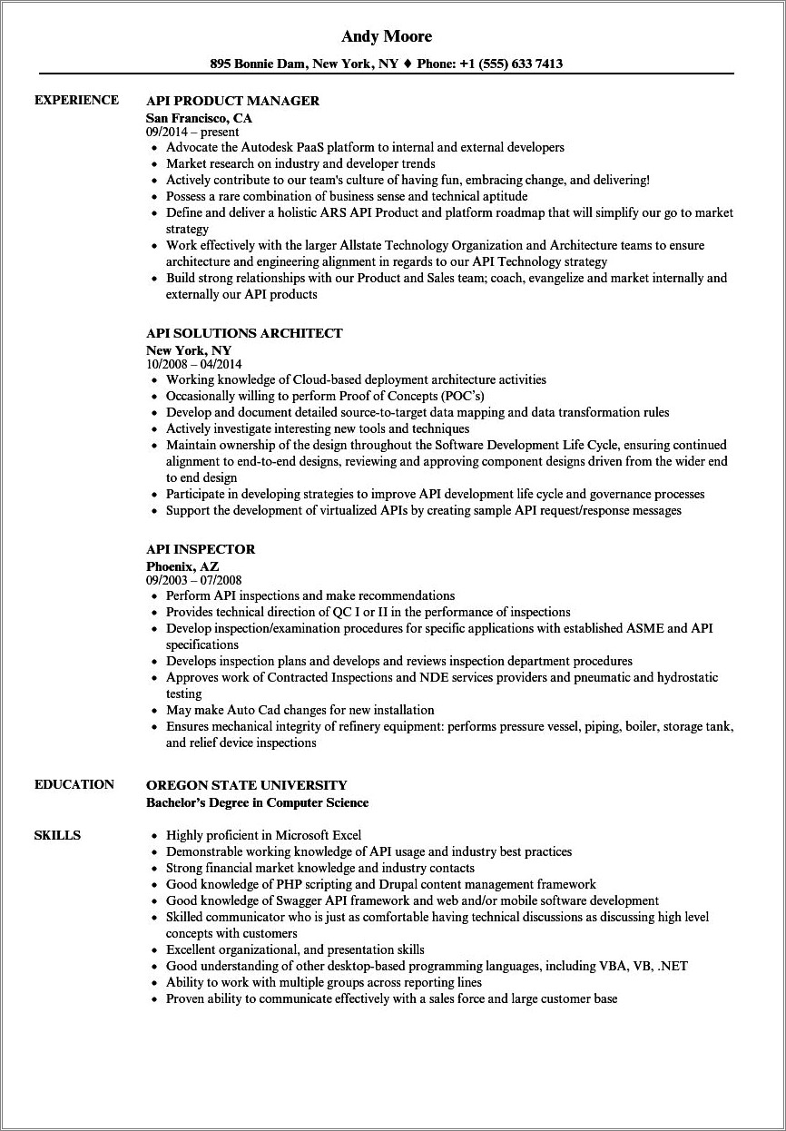 Ba With Web Service Experience Resume