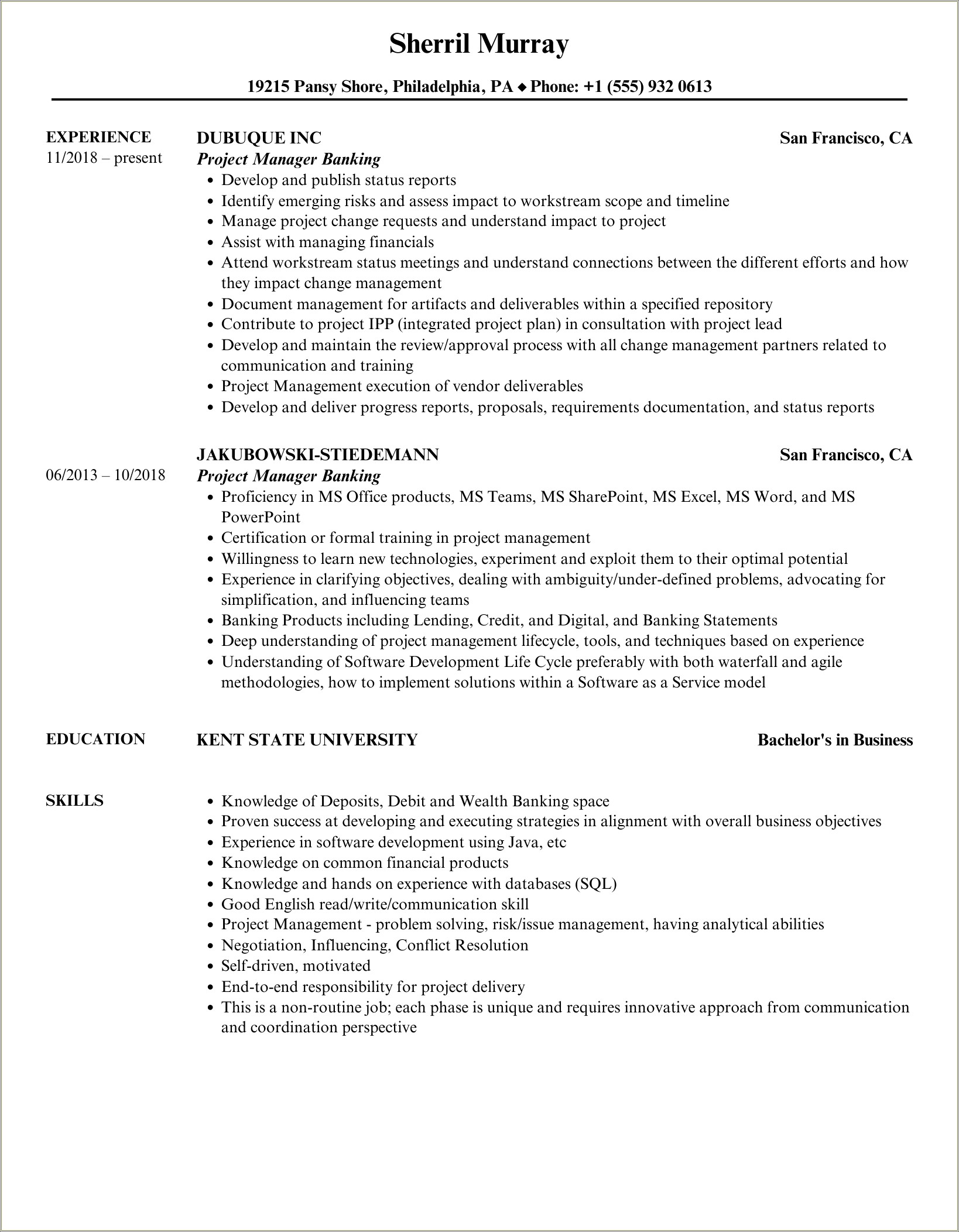 Banking And Stock Management Resume Project C++