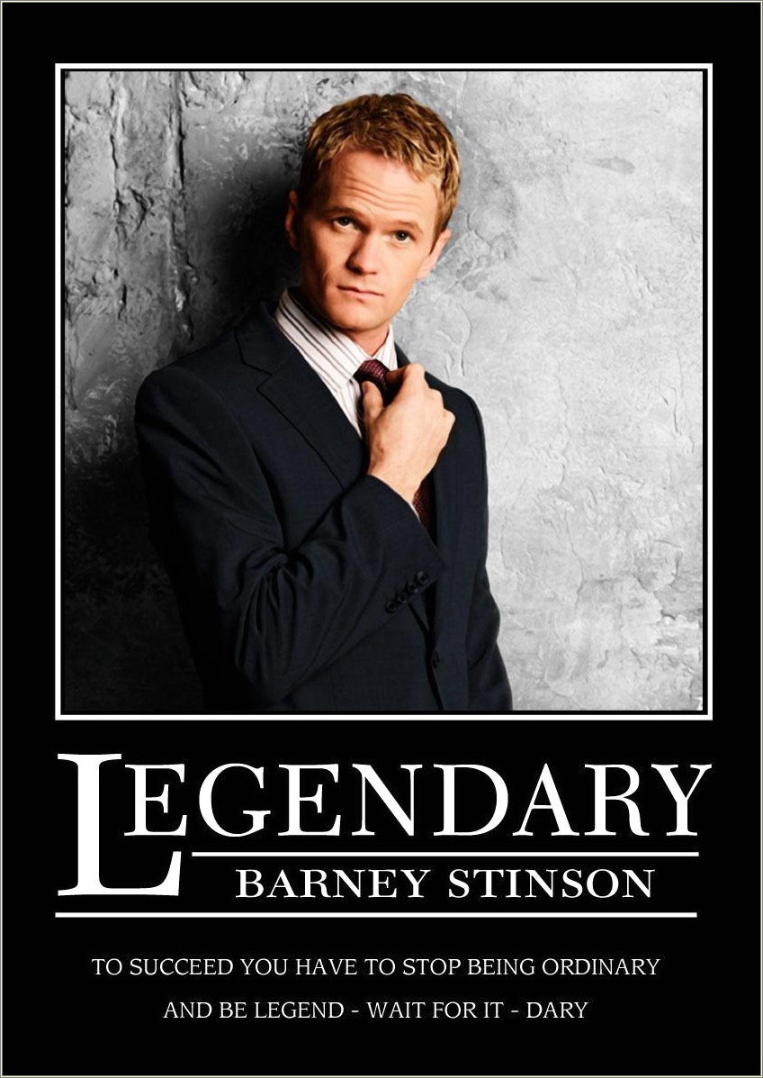 Barney Stinson Made Up Resume Words