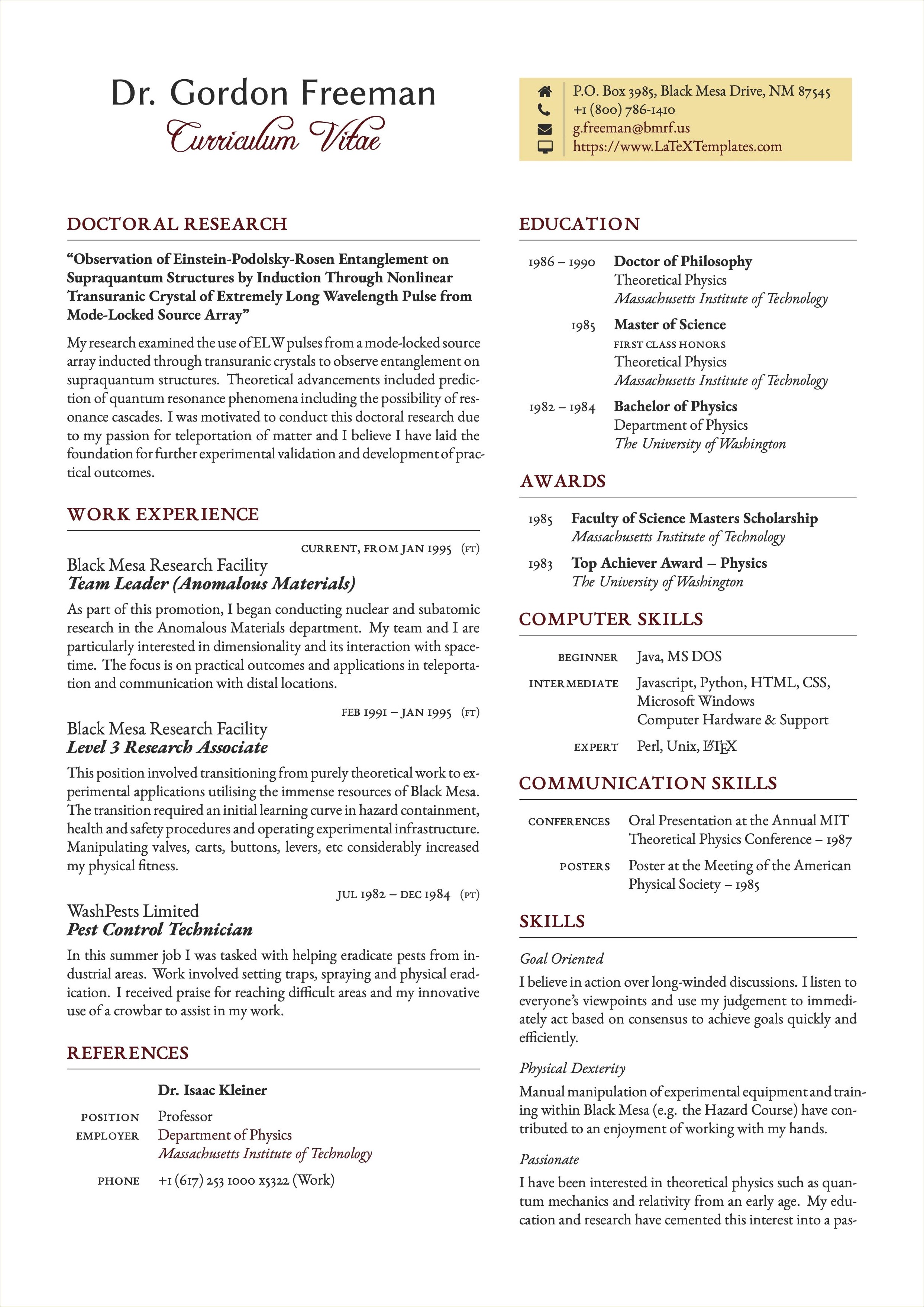 Basic Computer Skills For Resume High School